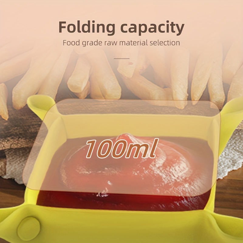 Silicone Folding Square Tray Snack Tray Sundries Storage - Temu