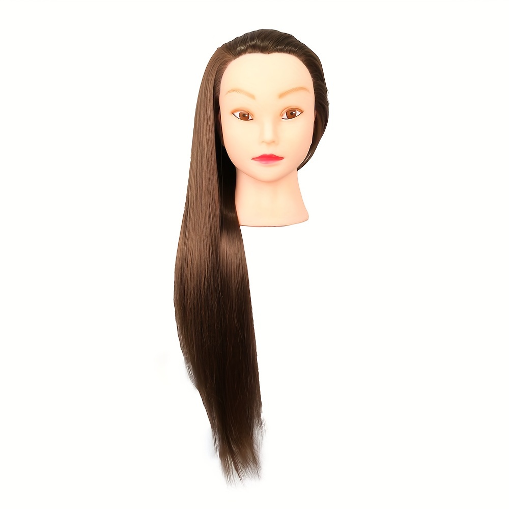 Mannequin Head with Hair, 29.5 inch Cosmetology Training Maniquins Head  Synthetic Fiber Hair Manikin Doll Head for Hair Styling Braiding Practice  with