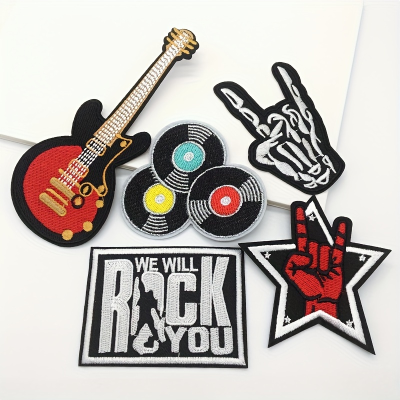 Rock and Roll Thermoadhesive Clothing Patches Iron-on Embroidery