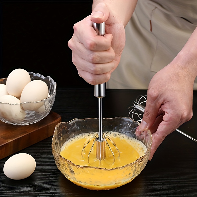 Hand Push Whisk Blender Semi-Automatic Whisk Mixer Egg Milk Beater