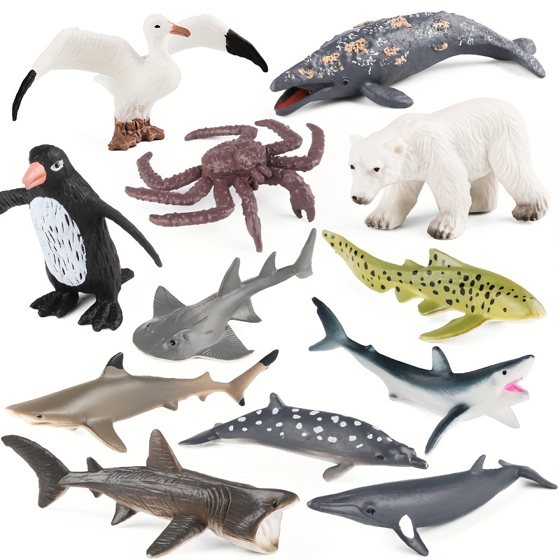 Firulab Mini Jouet Animal Polaire, gâteaux Portables Ours Polaire Caribou  Baleines, Petites Figurines d'animaux Polaires pour Une fête d'anniversaire
