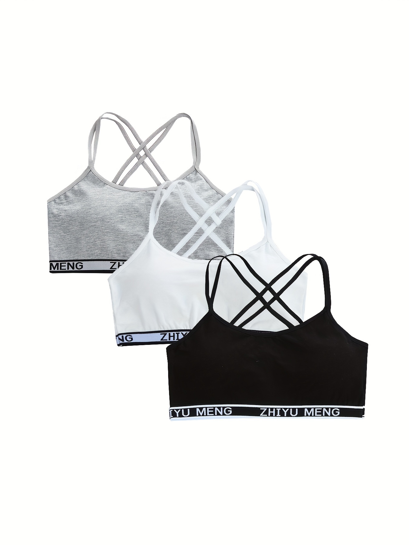 Girls Sports Bralette Camisole Set Cotton Training Bras 9 15 - Temu