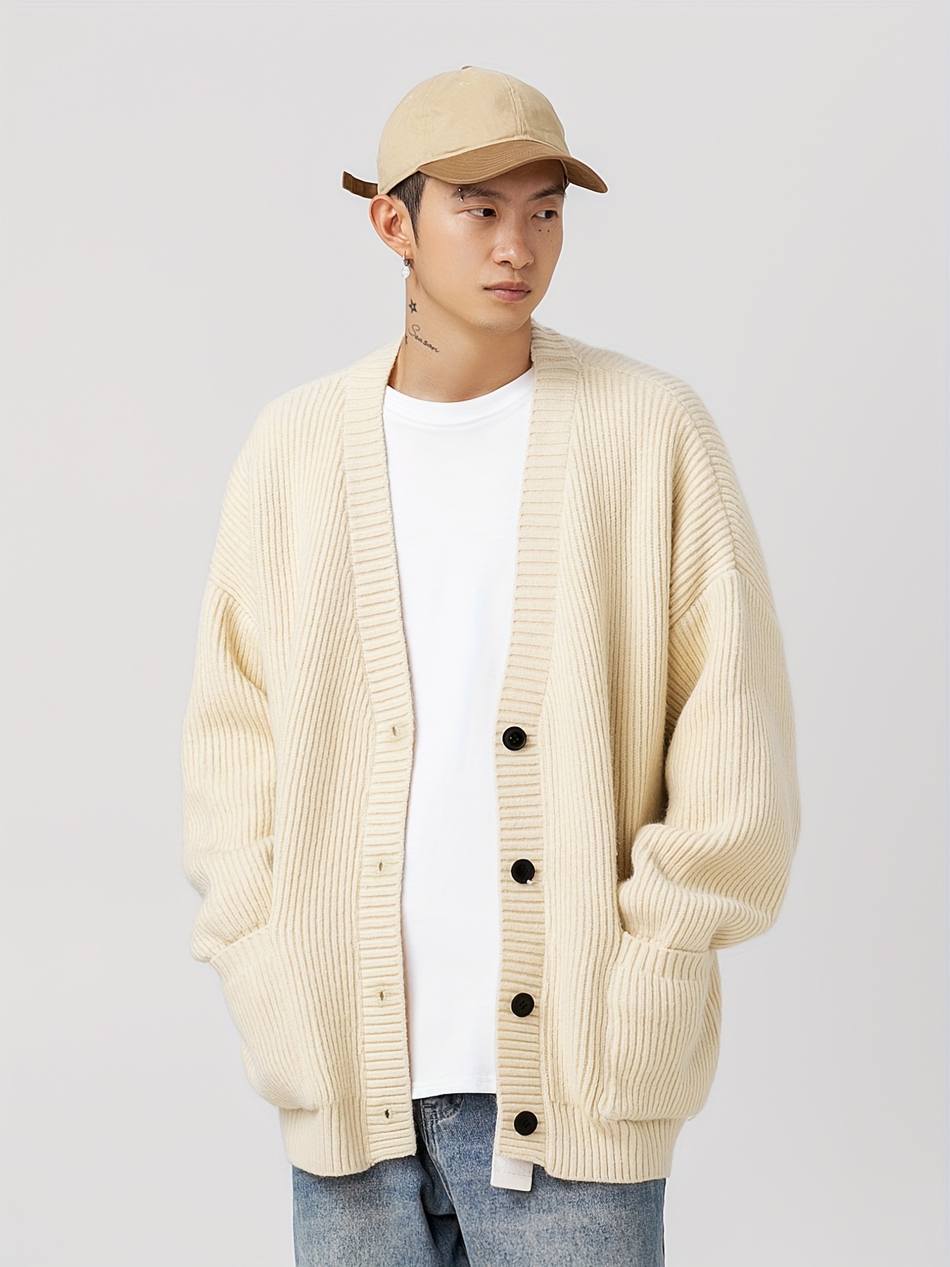 men's heavyweight cable knit cardigan sweater v neck ribbed men's heavyweight cable knit cardigan sweater v neck ribbed