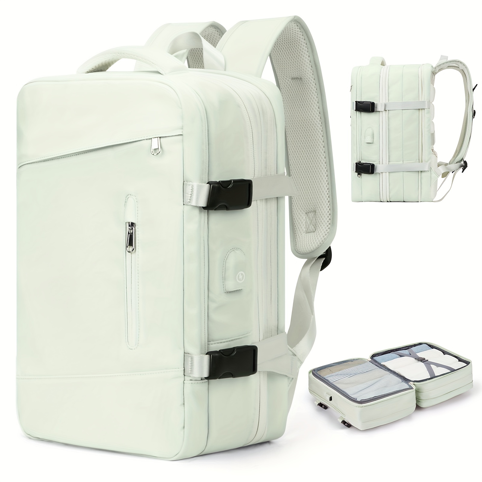 Large Waterproof Carry-On Travel Backpack With Charging Port - Temu