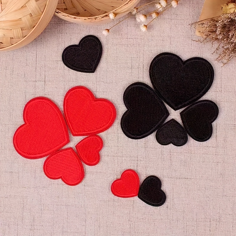 Heart Shape Iron On Patches 15 Colors Small Heart Sew On - Temu