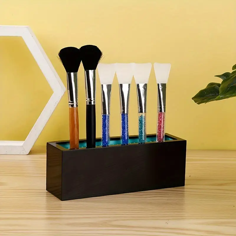 Silicone Makeup Brushes Holder Organizer Vanity Air Drying - Temu