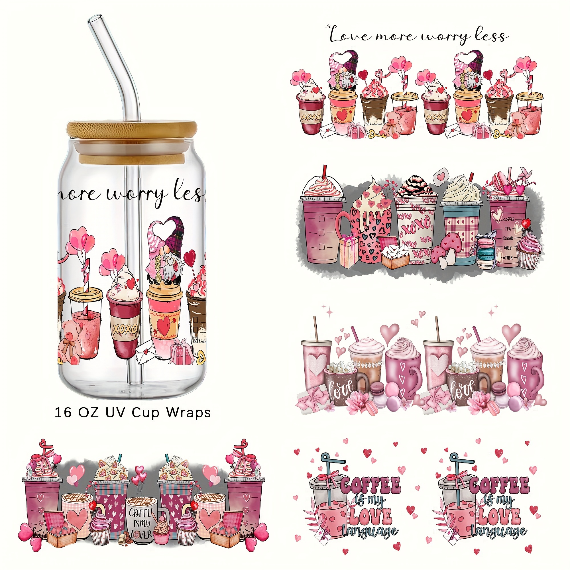 Love More Worry Less Drinks Decal