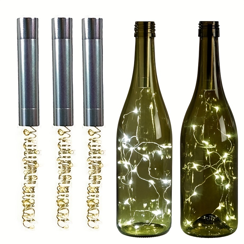 1pc 20 led beautiful bottle lights cork shape lights for wine bottle starry string lights for party battery powered no plug details 0