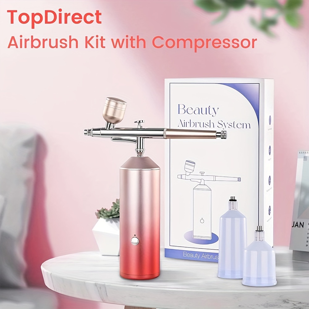 Airbrush-Kit Rechargeable Cordless Airbrush Compressor - Auto Handheld  Airbrush Set, Portable Wireless Air Brush For Barber, Nail Art, Cake Decor,  Makeup, Model Painting