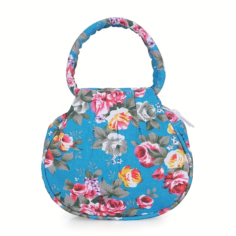 Blue Flowers Clear Purse Handbags Cute Transparent Shoulder Bag