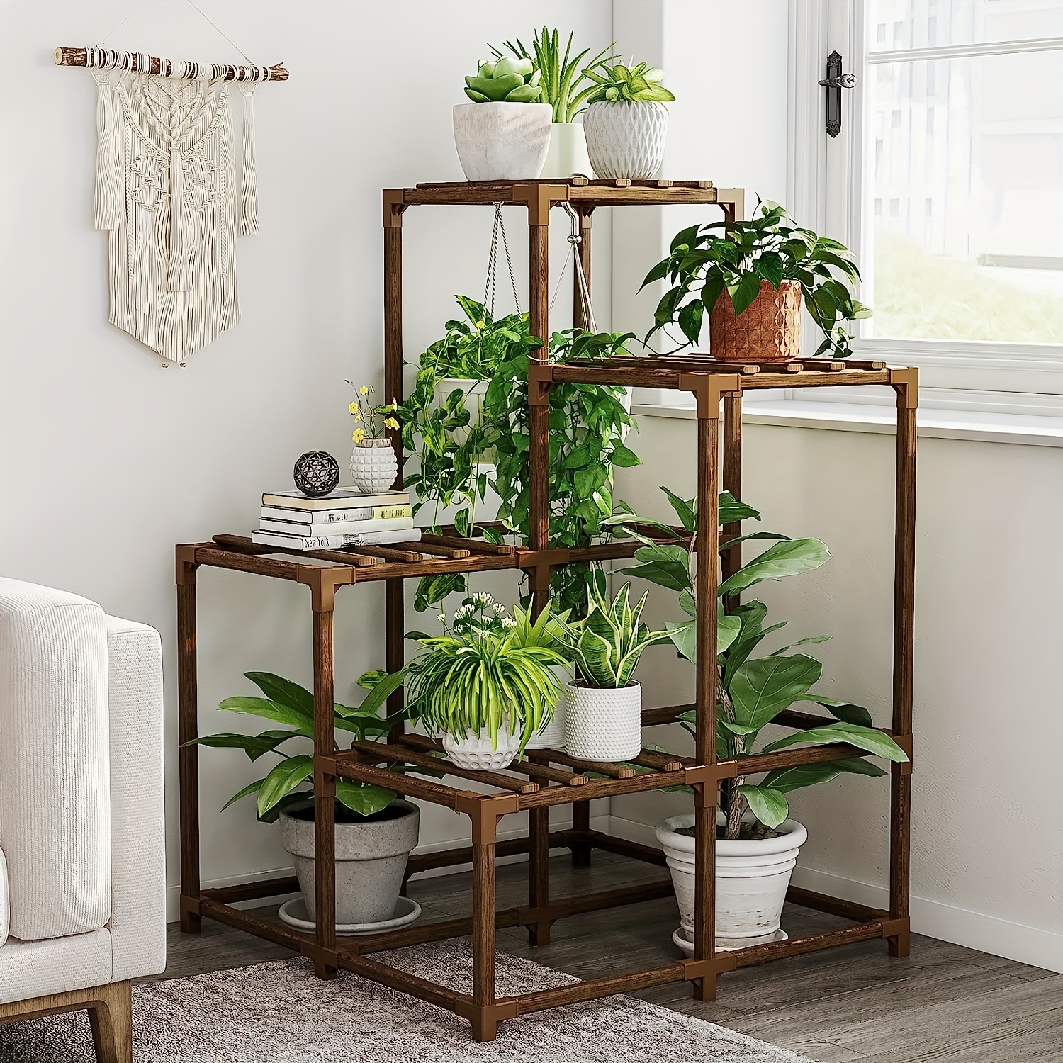 Plant Stand Indoor Plant Stands Wood Outdoor Tiered Plant Shelf