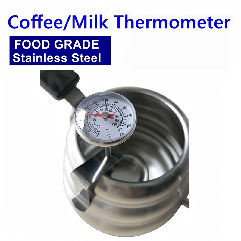 Precise Stainless Steel Coffee Thermometer With Clipable Pointer