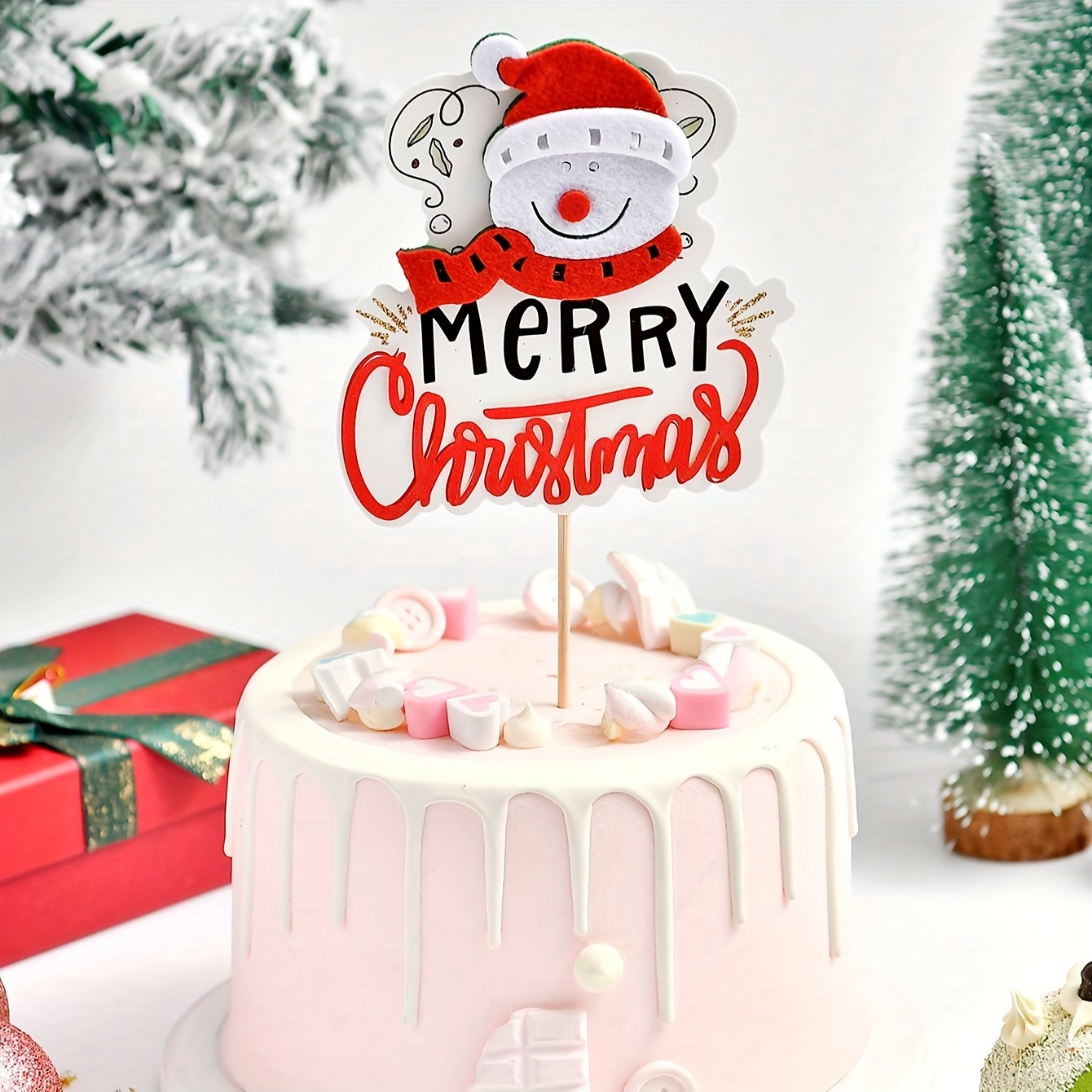 Christmas Party Cake Decoration Topper Christmas Material - Temu