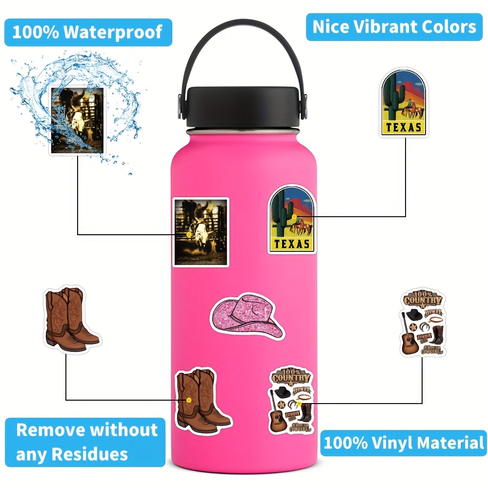 100 Pcs Cute Stickers Vinyl Waterproof Water Bottle for Laptop Luggage  Guitar
