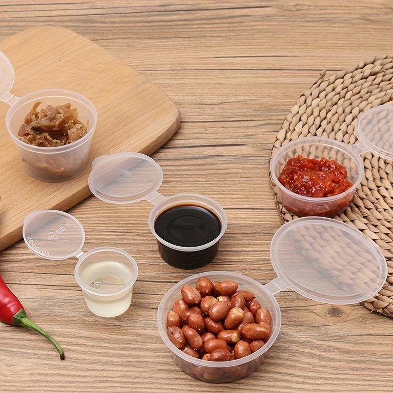 Plastic Takeaway Sauce Cup Containers Food