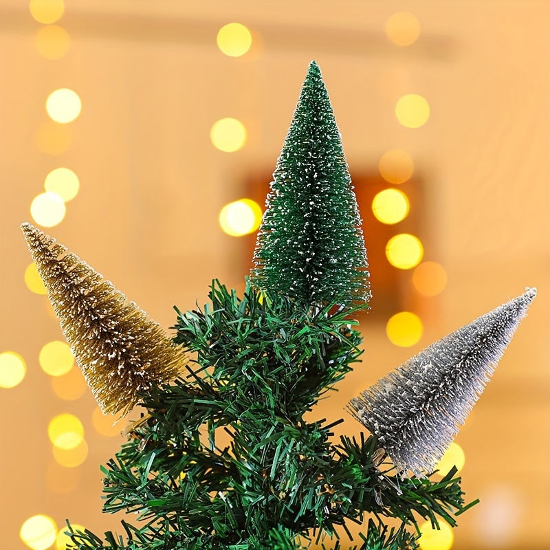 Christmas Tree Miniature Pine Trees With Clips Sisal Trees - Temu