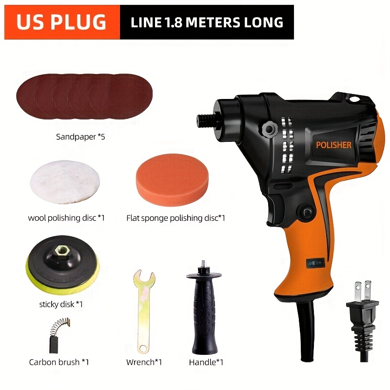 US Plug 48V Wireless Car Multi-function Polishing Waxing Machine Kit Car  Scratch Repair Polishing Tool Handheld Electric Drill Polishing 2 In 1