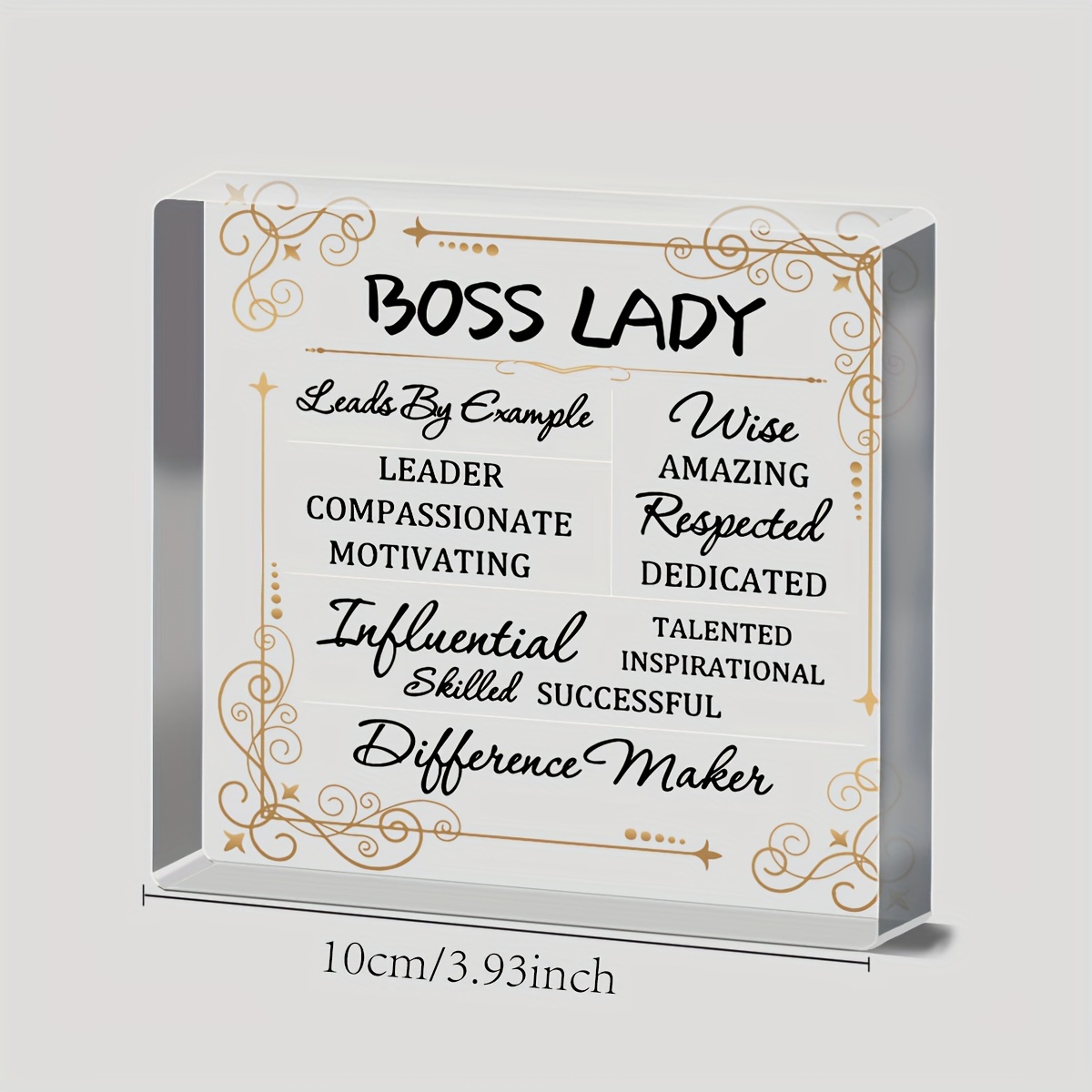 Acrylic Inspirational Quotes Gifts Office Desk Decor Square Boss  Appreciation Keepsake Paperweight For Women Friends Mother Birthday - Temu  Bulgaria