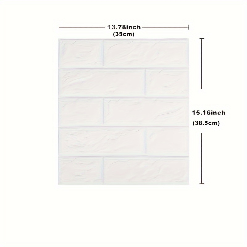 Image of /100pcs, 2.18mm Thick, 3d Wall Tile Sticker, Brick Pattern Foam Self-adhesive Waterproof Xpe Ceiling Sticker, Easy To Stick And Peel, Easy To Clean And Free Cutting, For Room Bathroom