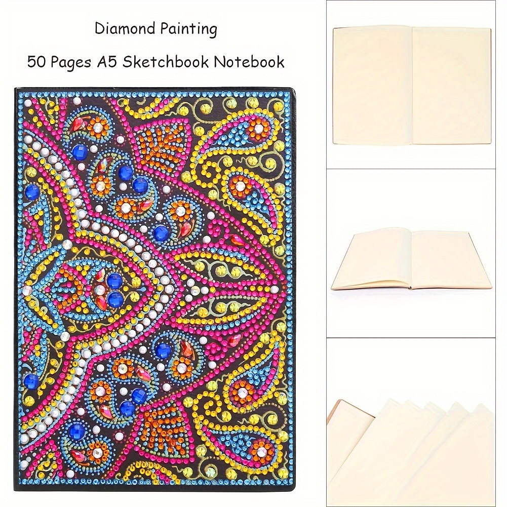 Diamond Painting Notebook Diamond Art Painting Kit Mandala - Temu