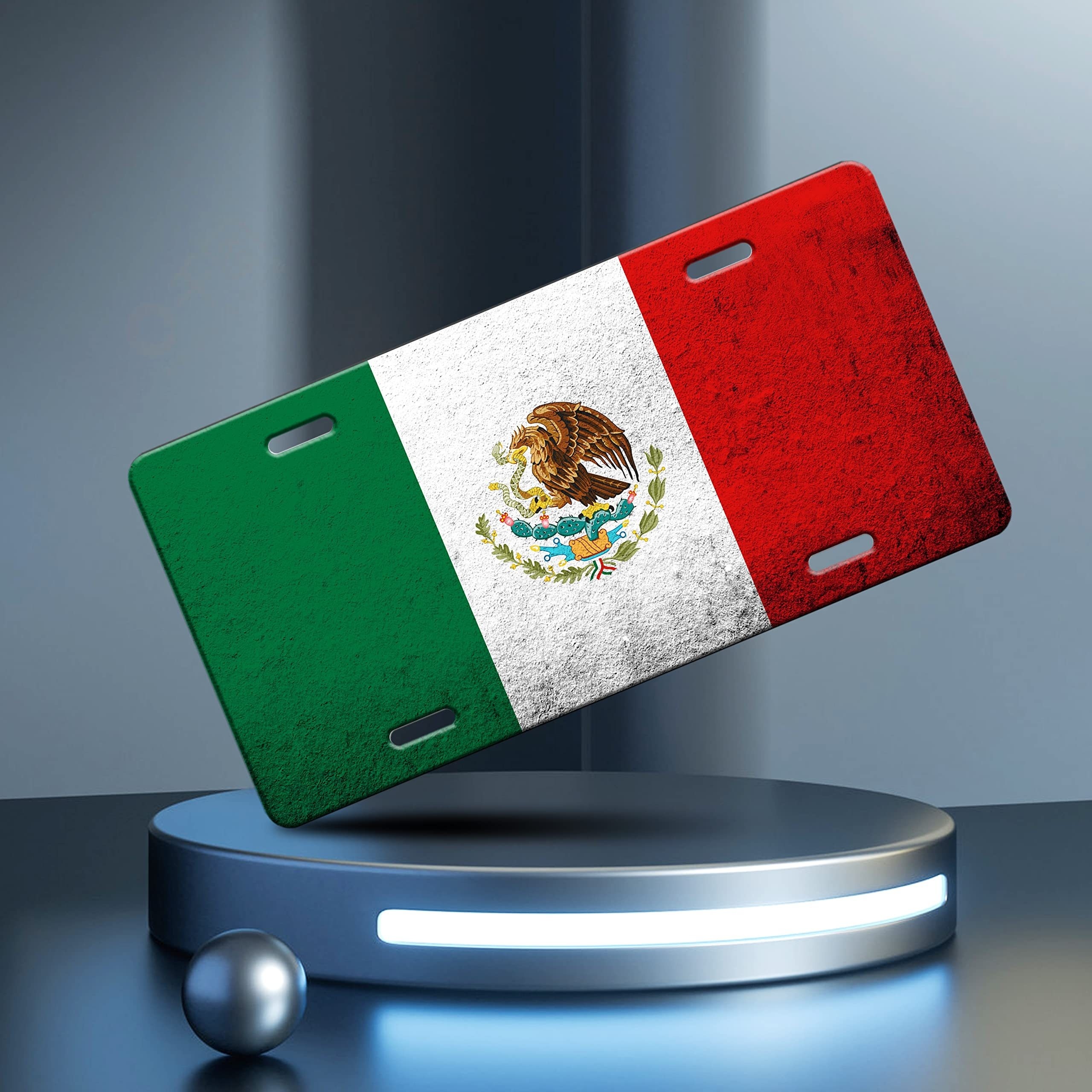 Mexican Flag License Plate