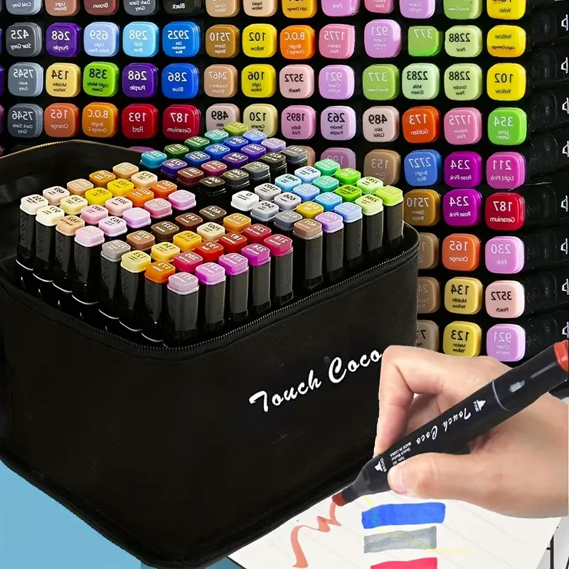 Double Ended Marker Color 24/36/48/80/168 Color Quick Drying - Temu