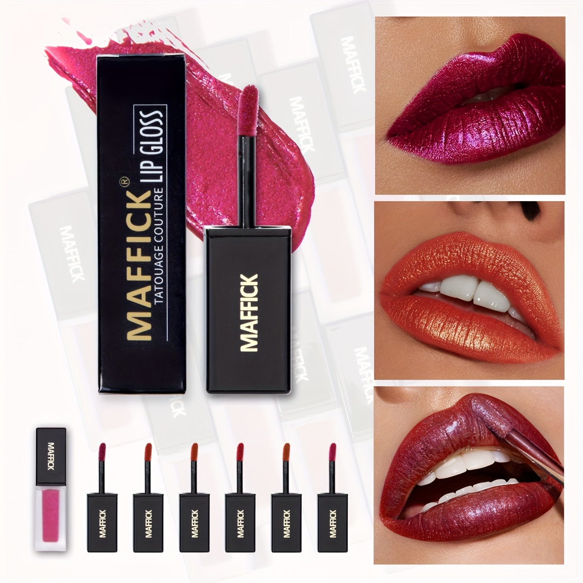 Metallic Velvet Lip Gloss Premium Liquid Lipstick Long - Temu