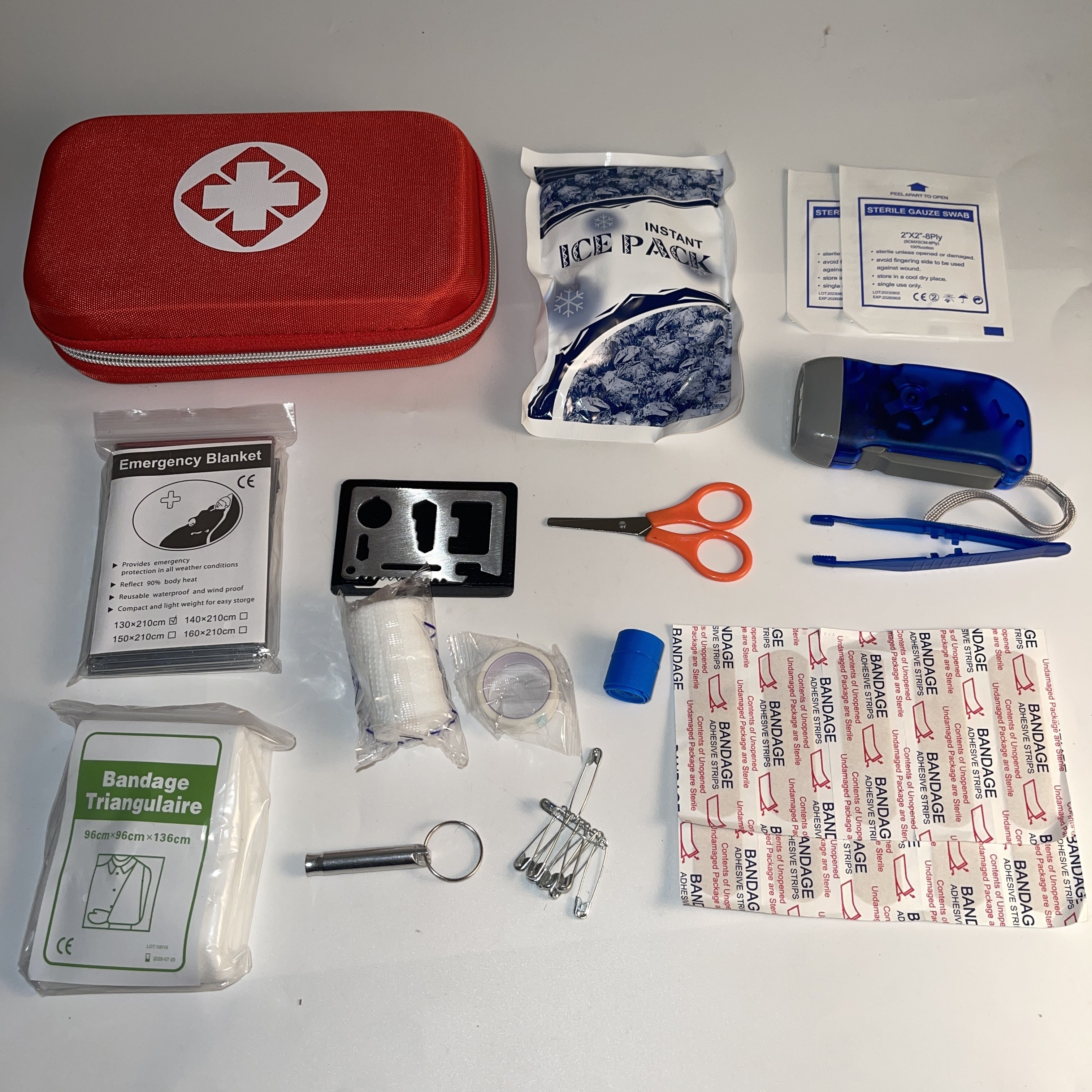 Erste Hilfe Set 237 Teiliges, First Aid Kit, 1.Hilfe Set, Notfallset, Erste- Hilfe-Sets Wasserdichte EVA für Familie, Camping, Reisen, Wandern, Outdoor  : : Sport & Freizeit