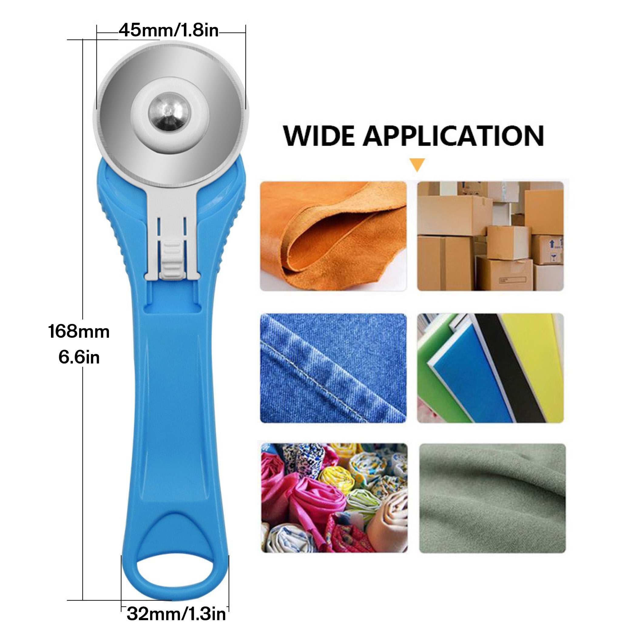 1pc Rotary Cutter Ergonomic Rotary Cutter , With Safety Lock For Sewing  Quilting Scrapbooking And Arts & Crafts Projects (45mm/ 1.77inch)