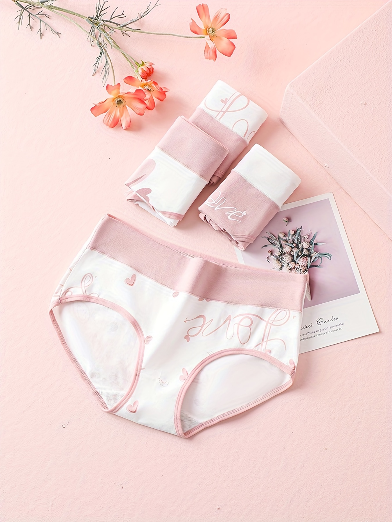 Strawberry Print Briefs Cute Breathable Intimates Panties - Temu