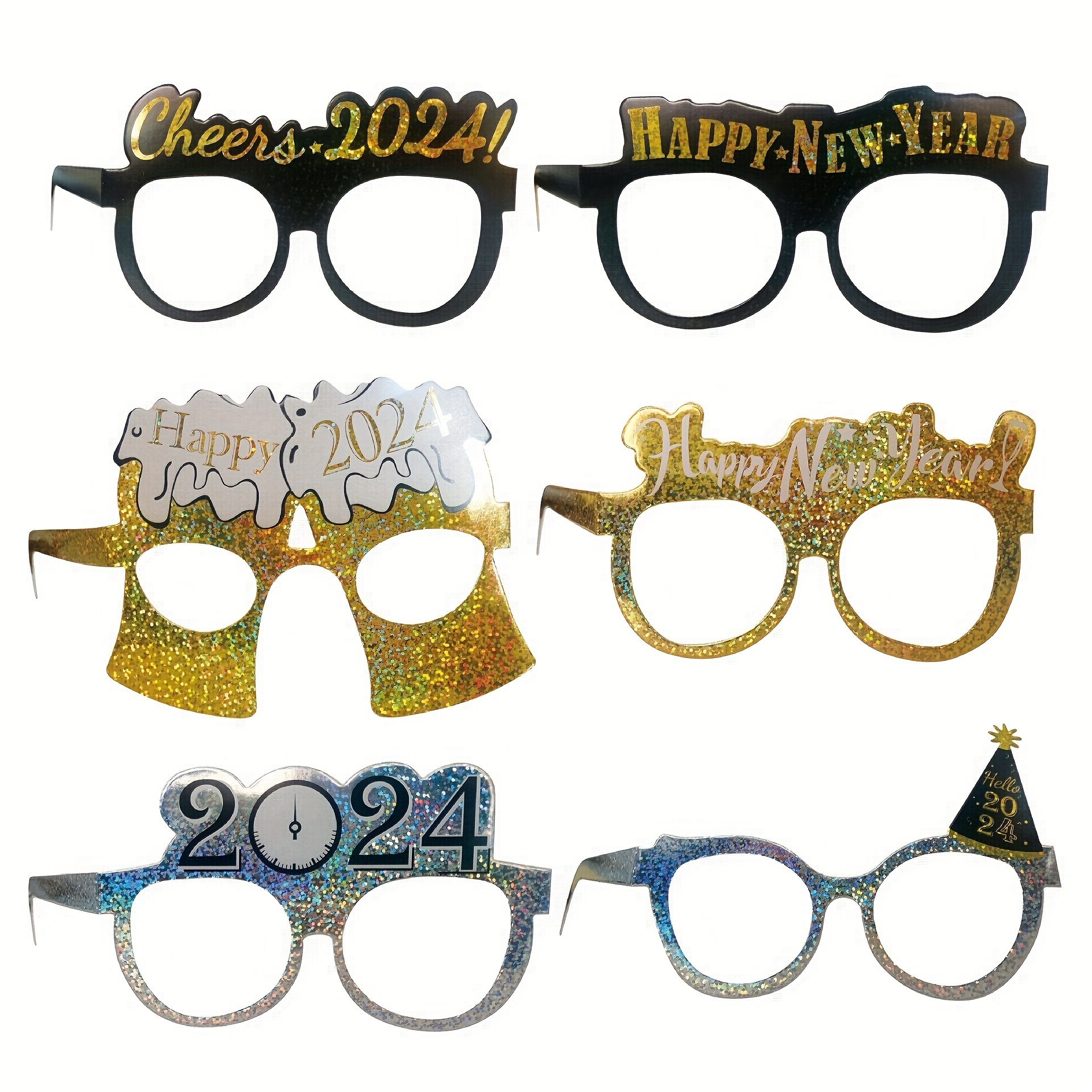 2024 Glasses Frame New Year Party Decor Decorative Party - Temu