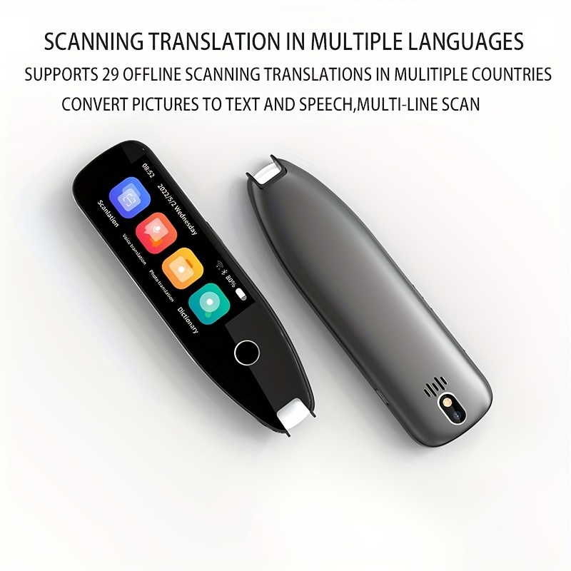 Pen Scanner Dictionary Mobile Scansione Pen Translator, Apparecchiature di  traduzione vocale con 112 lingue, digitale OCR Lettore di penna per  Languag
