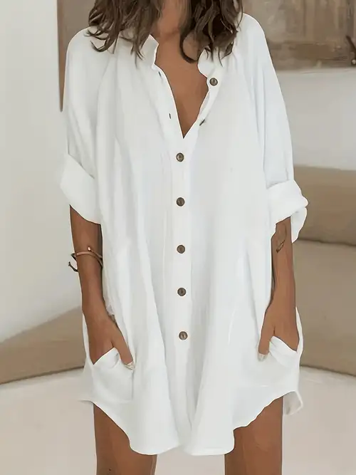 white shirt dress women