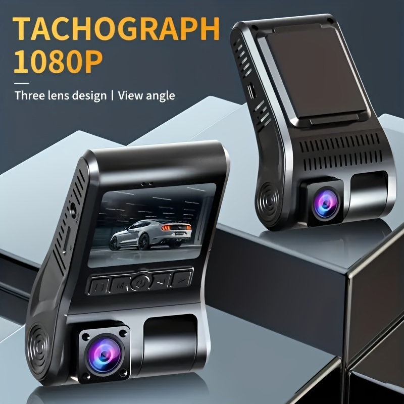 1080P HD Dual Camera Car Video Lens Dash Cam Recorder 2 inch screen 3 way+32GB