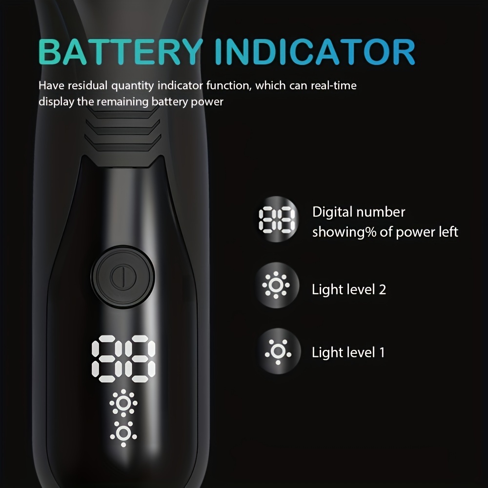 Electric Hair Trimmer USB Rechargeable Indicator Shaver Portable