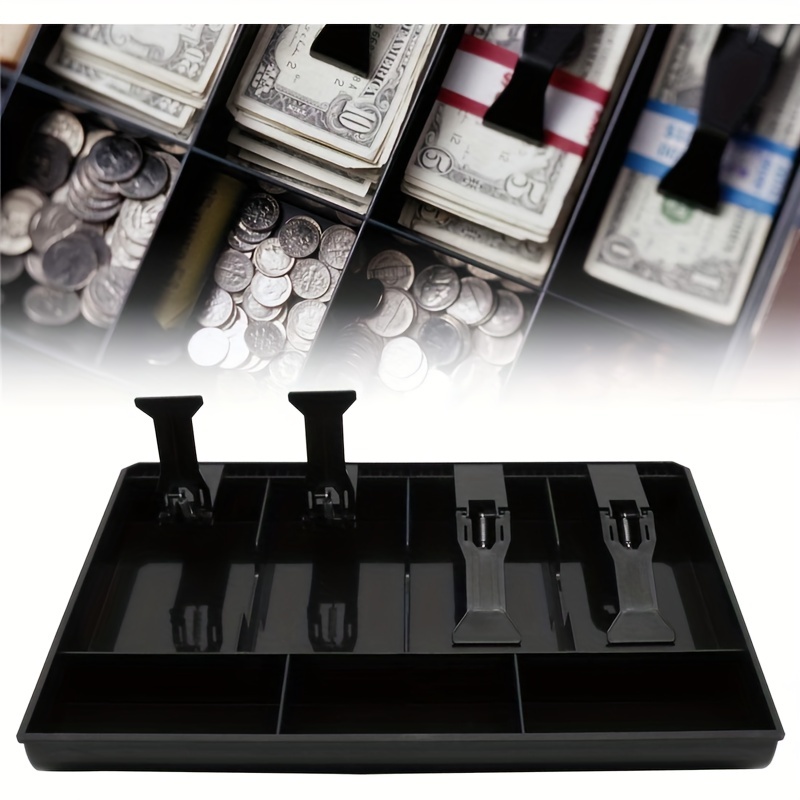Herwey Insertion de tiroir de caisse enregistreuse, tiroir-caisse Insertion  de plateau de remplacement 3 factures, boîte de rangement pour pièces de  monnaie de 3 pièces 