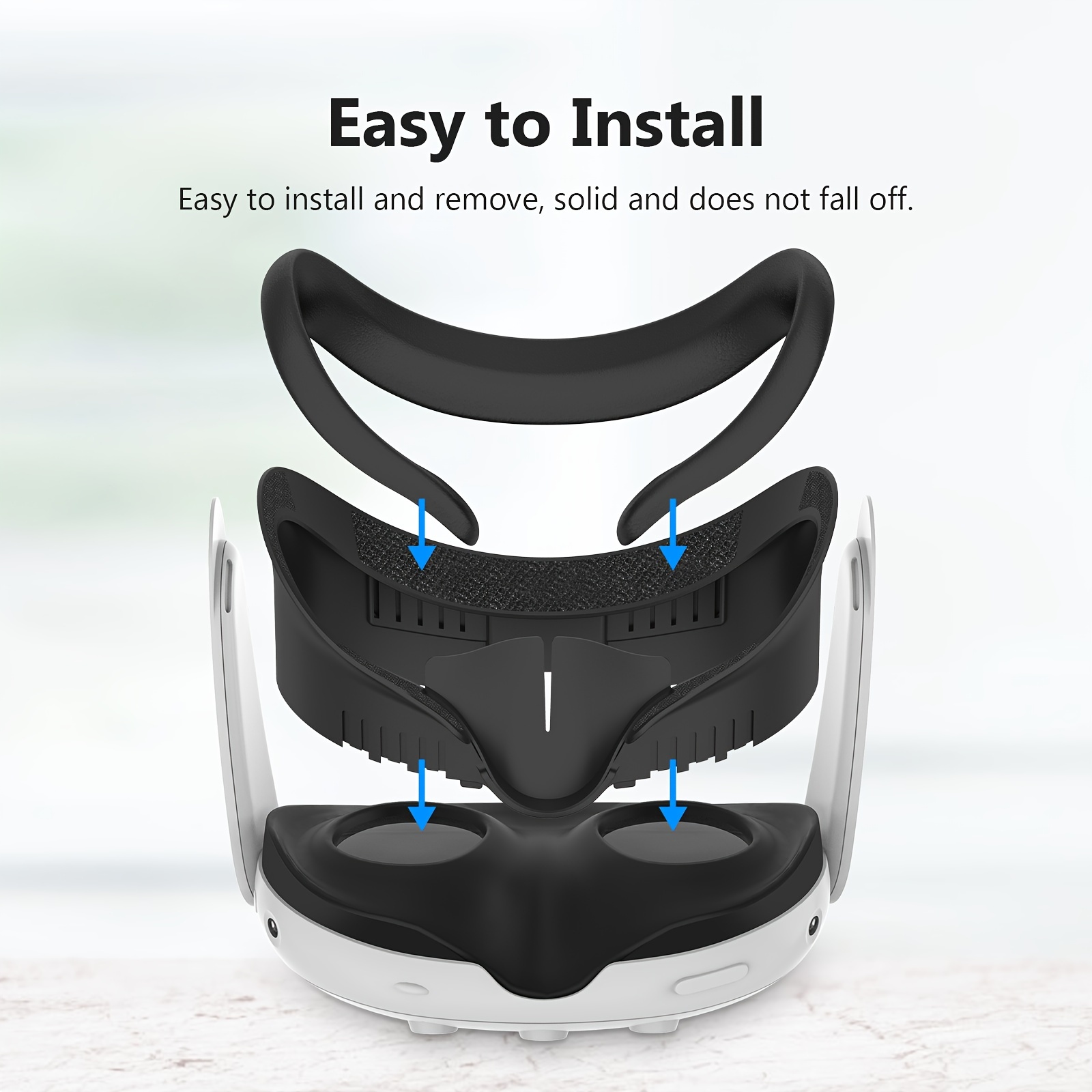 TSV Face Pad Replacement Fit for Meta/Oculus Quest 3 Accessories, Facial  Interface Bracket Face Cushion Cover with Anti-Leakage Nose Pad, Lens  Protector, Relieve Lens Fogging and Hot Air 