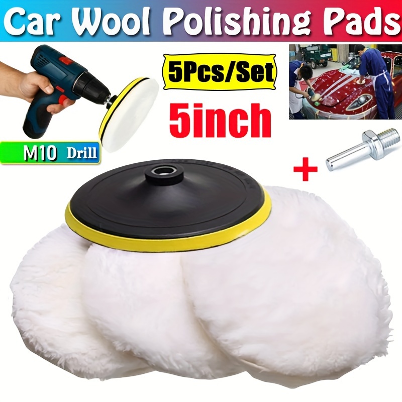 6 Pcs 5 inch Car Polishing Pad Kit, Drill Buffer Attachment with Buffing  Wheel, Polishing Buffing