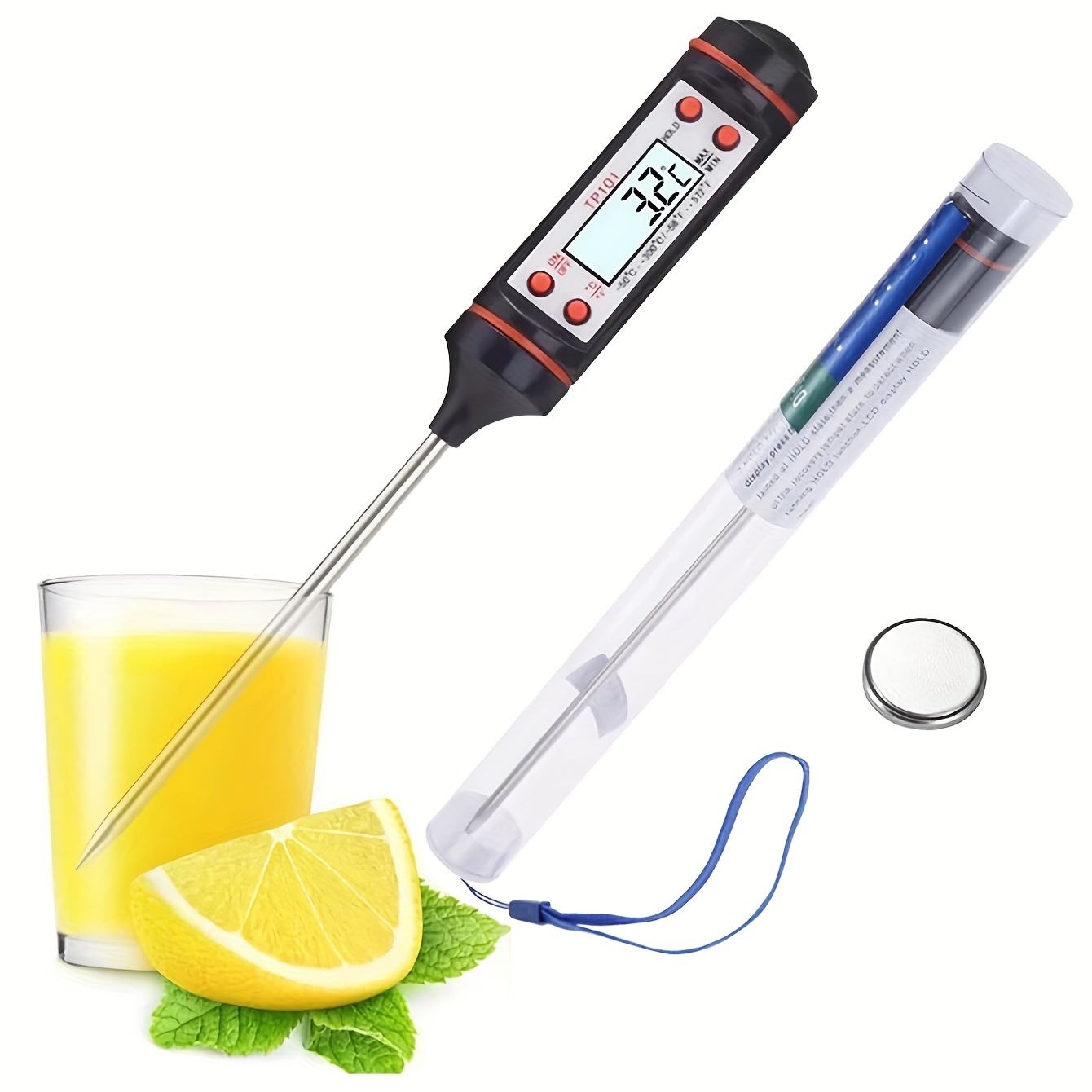 Coffee Milk Frothing Thermometer, Pocket Thermometer, Food Thermometer,  Stainless Steel Cooking Thermometer With Magnifying Function, Kitchen  Gadgets - Temu