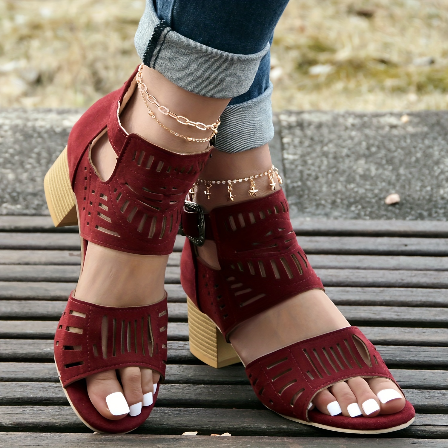 Zapatos de Mujer con Taco y Plataforma Sandalia Mujer Casual y