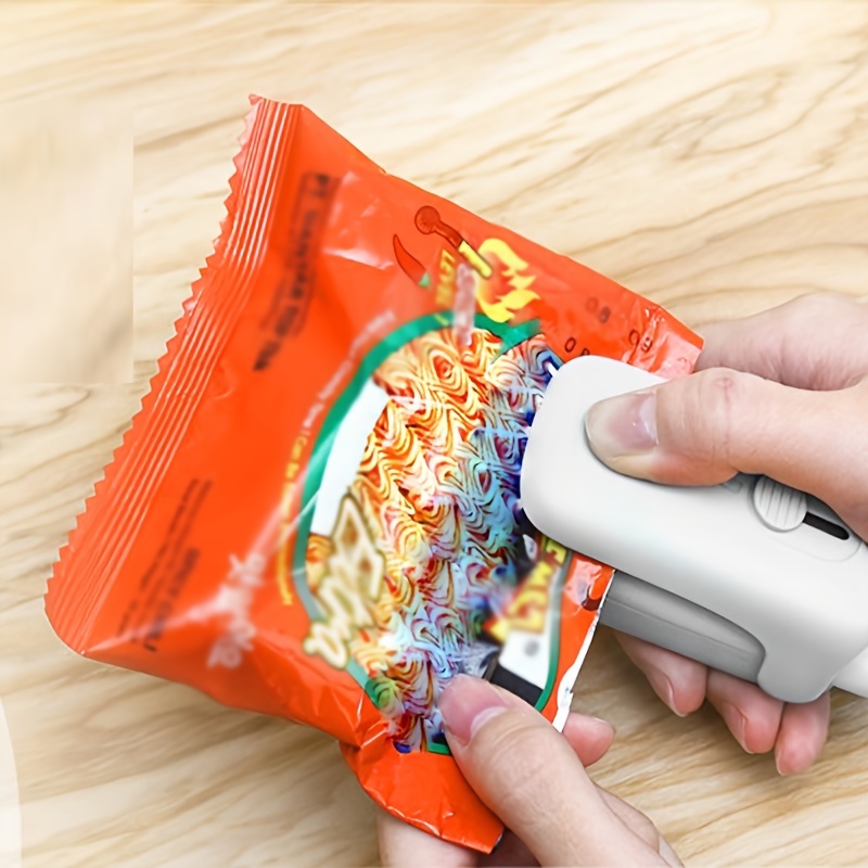 Chip Bag Sealer Sellador Bolsas Mano Calor Vacío Máquina - Temu