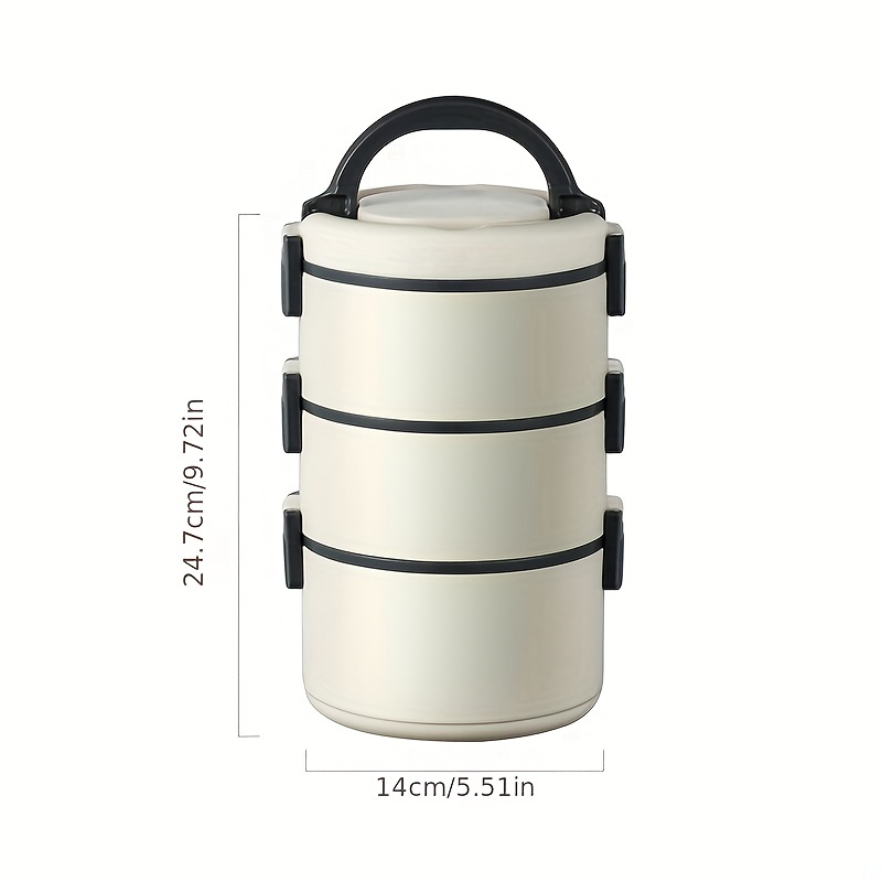 Insulated Food Container,Bento Stackable Lunch Box,3 Layers