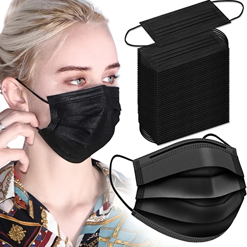 OKIAAS - Mascarilla KN95, paquete de 25, mascarillas negras de  5 capas, protección facial contra PM2.5, polvo, polen y niebla, adecuadas  para mujeres y hombres : Películas y TV