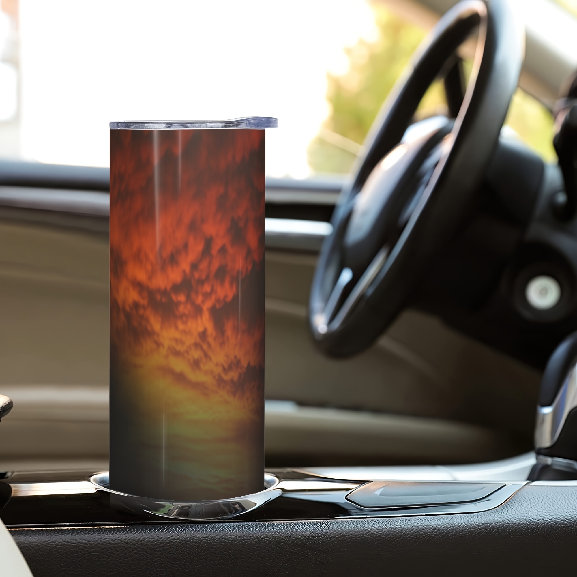 1pc 20oz Truck Driver Gifts for Men, Cool Gifts for Truck Drivers, Gifts  for Tumbler, Sunset Truck Tumbler Cup, Insulated Travel Coffee Mug with Lid
