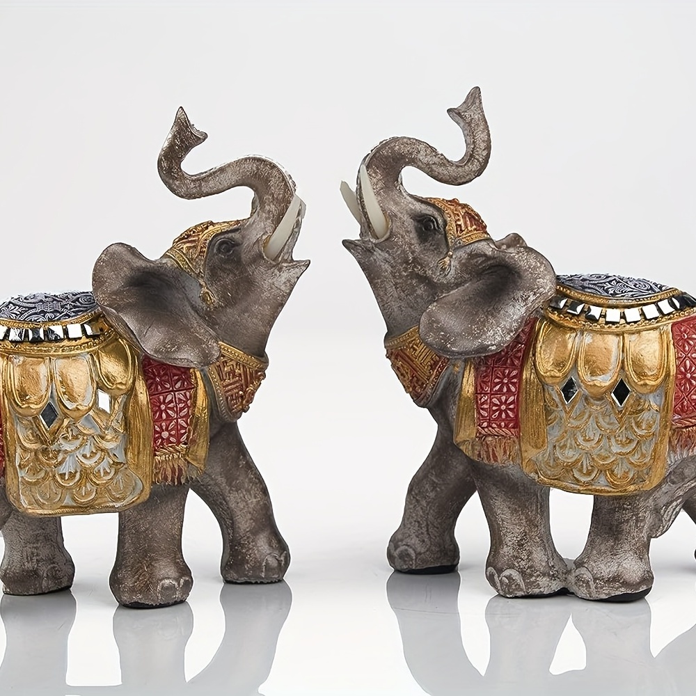 Estatua de elefante de la suerte, perfecta para regalo para decoración del  hogar, tienda de casa, elefante tailandés, elefante Feng Shui, para