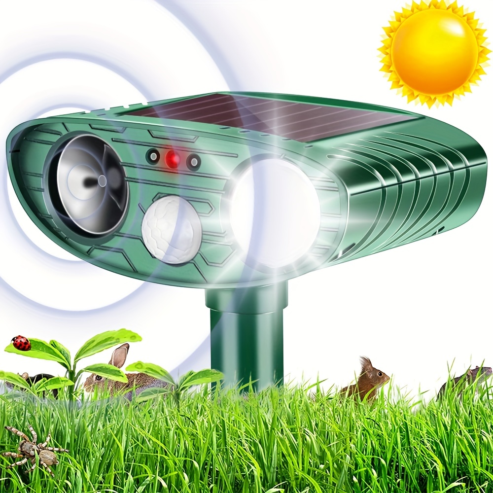 Ultraschall-Tiervertreiber für den Außenbereich, verbesserter  Solar-Tiervertreiber, wasserdicht, Tiervertreiber mit Bewegungserkennung