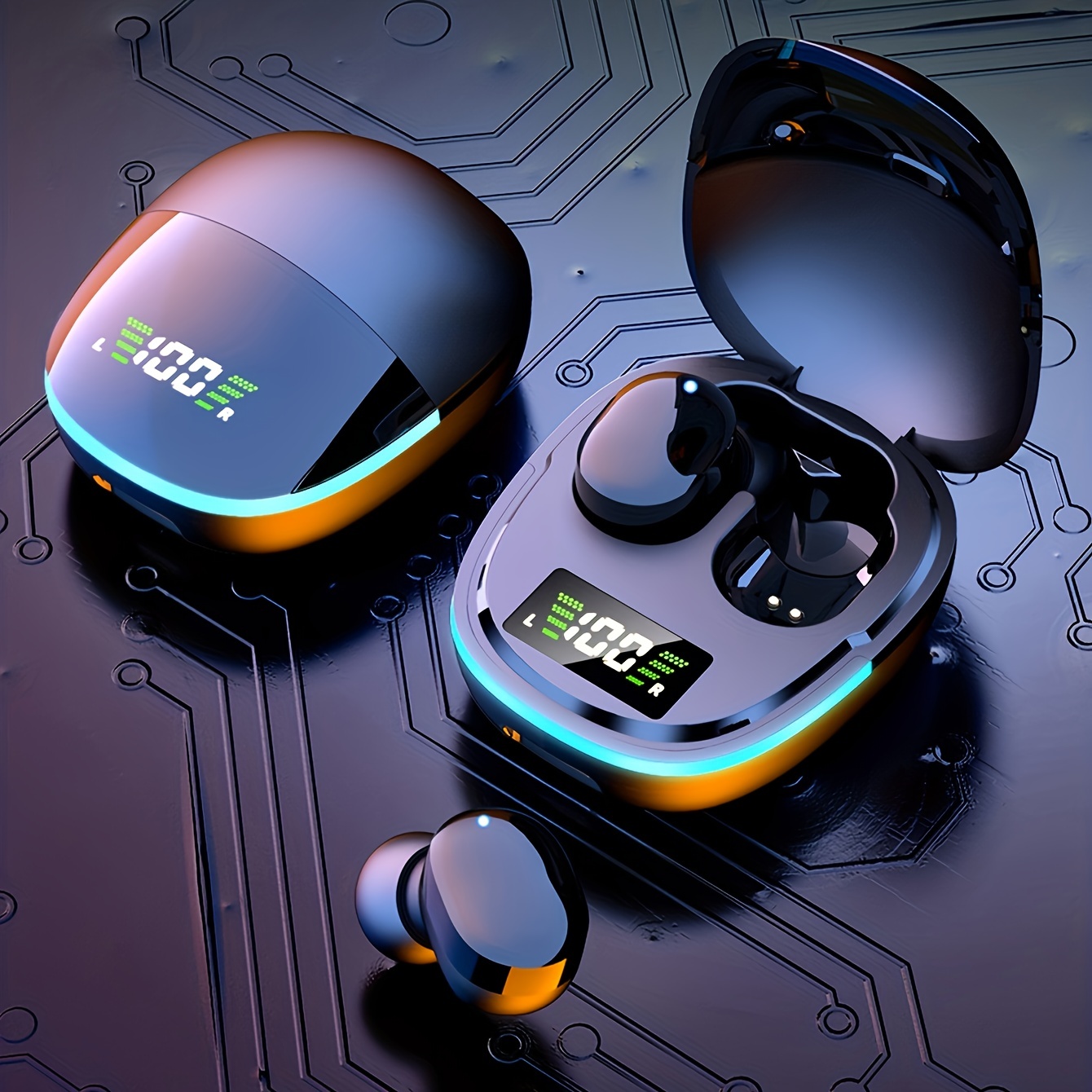 

Nouveaux écouteurs sans fil 2024 avec affichage LED tactile, écouteurs intra-auriculaires TWS sans fil pour la musique et les jeux, adaptés pour IOS/Android.