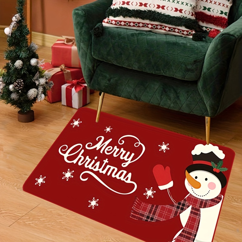 Non Slip Merry Christmas Decorative Mats Rugs Welcome - Temu