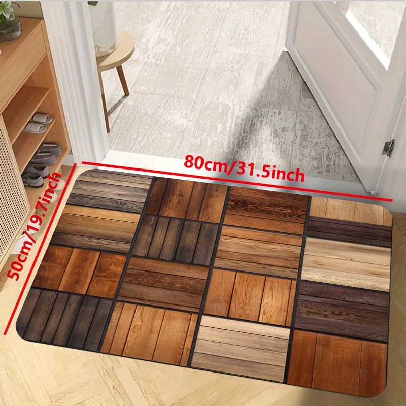  OPLJ Alfombra de cocina colorida alfombra pasillo alfombra  antideslizante absorbe agua alfombra de baño alfombra de madera patrón A2  23.6 x 70.9 in : Hogar y Cocina