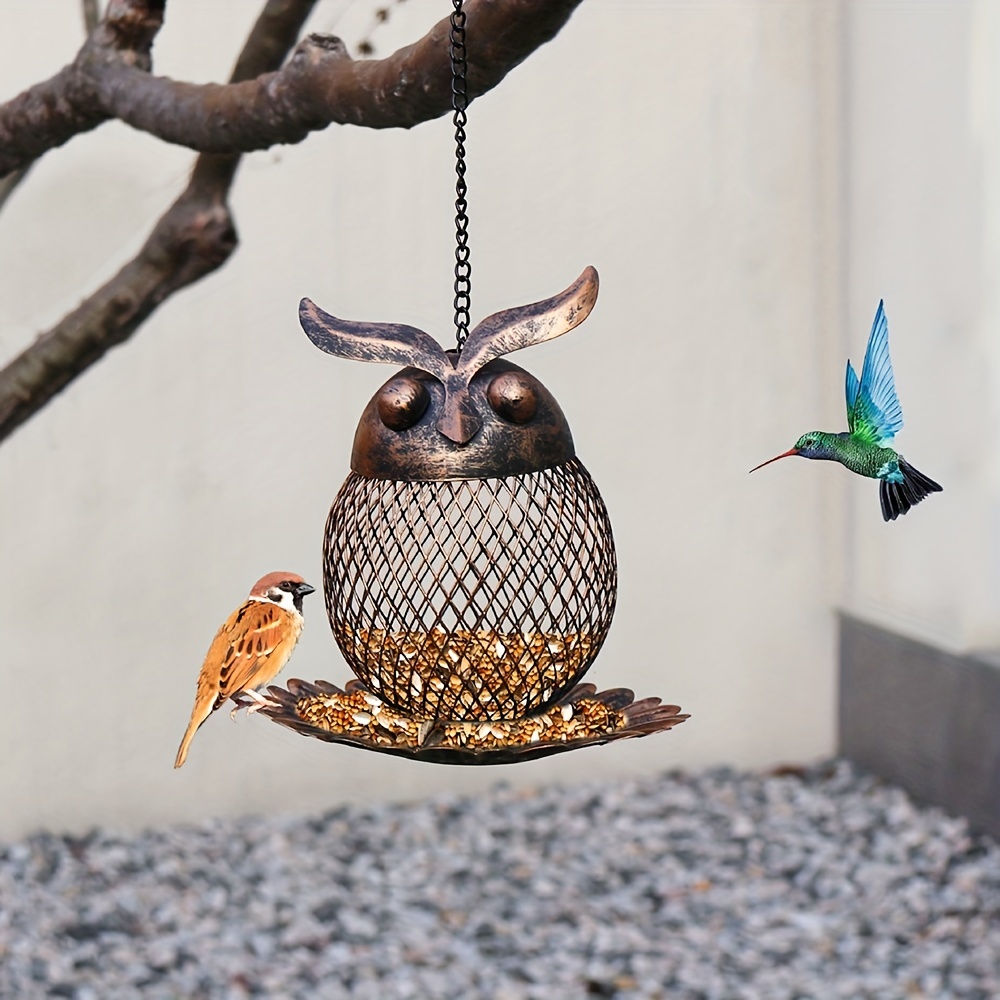 Hummingbird Feeder Metal Hanging Feeder Outdoor Garden Wild Bird Feeder